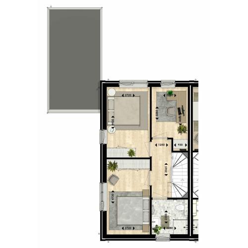 Eerste verdieping (gespiegeld)