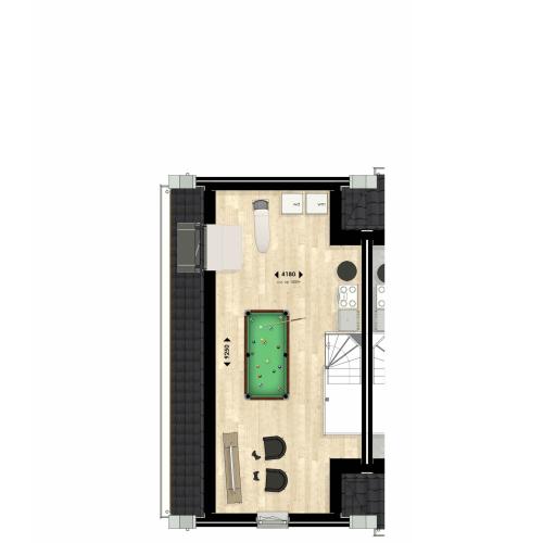 Tweede verdieping (gespiegeld)